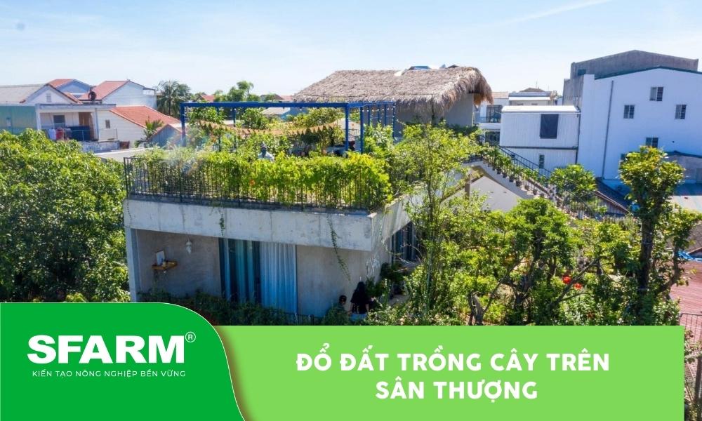Chậu vải trồng cây được sử dụng trong một khu vườn xanh mát, thể hiện tính bền vững